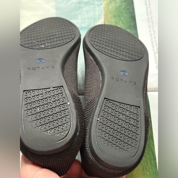 Rothy’s “THE POINT” Knitted Pointed Toe Slip On Flats Sustainable Black Size 8 - Picture 11 of 15